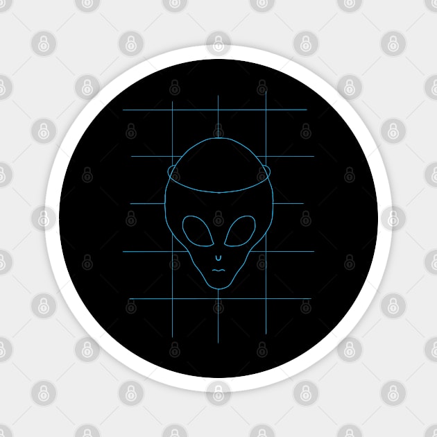 GRID DRAWING Alien Magnet by Namwuob